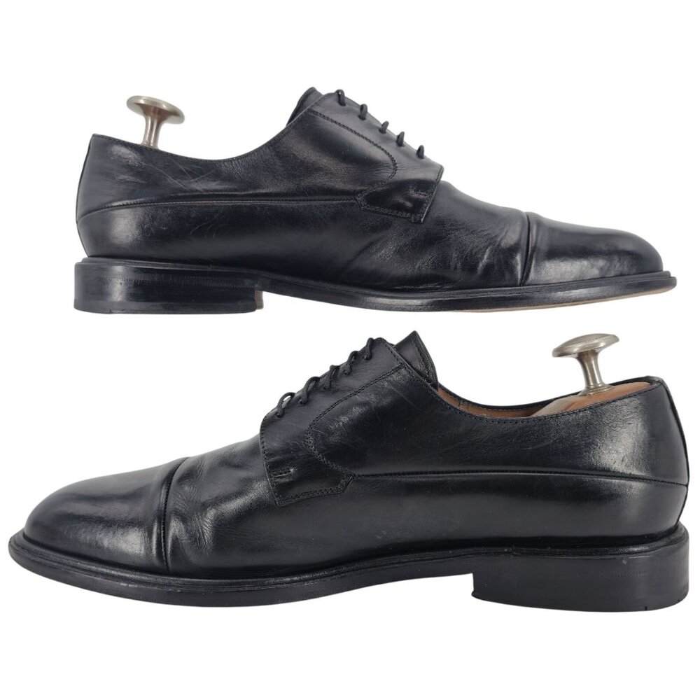 Mezlan Spain Mens size 11 Dress Shoes Black Leather Cap-toe Derby Oxfords Formal - Picture 10 of 12
